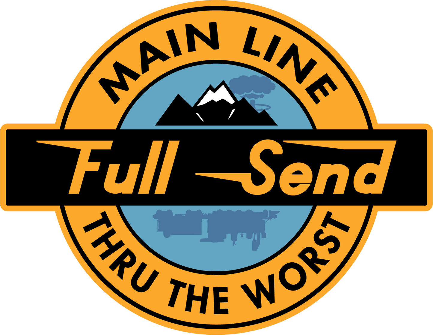 Main Line Thru The Worst Sticker