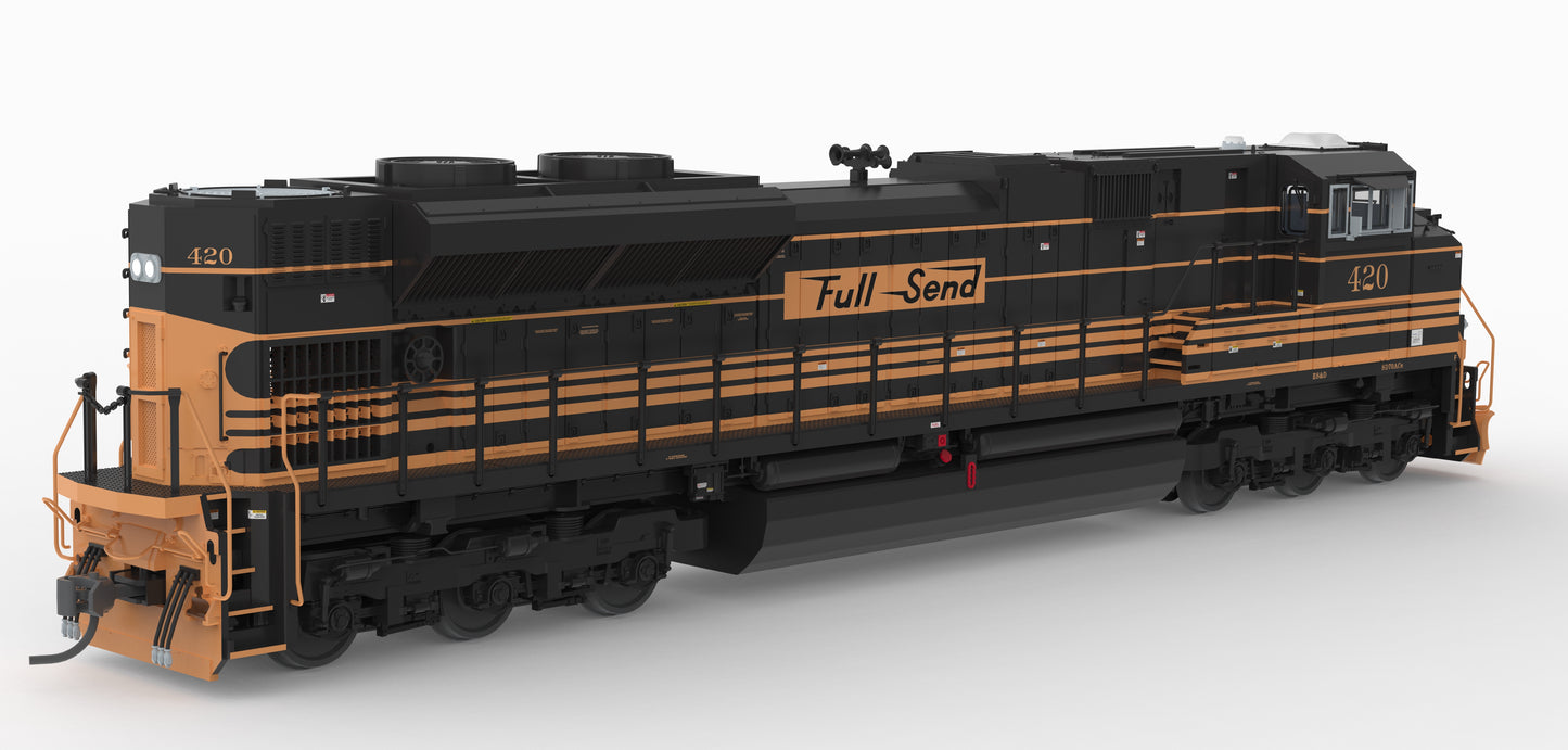 PRE-ORDER DEPOSIT- EMD SD70ACe, ES&D #420, "Full Send" 5-Stripe Scheme, No-Sound/DCC-Ready, HO