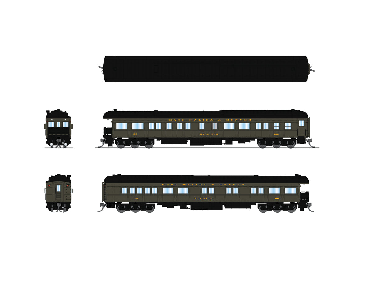 PRE-ORDER - East Salida & Denver Business Car Hyacinth - N Scale